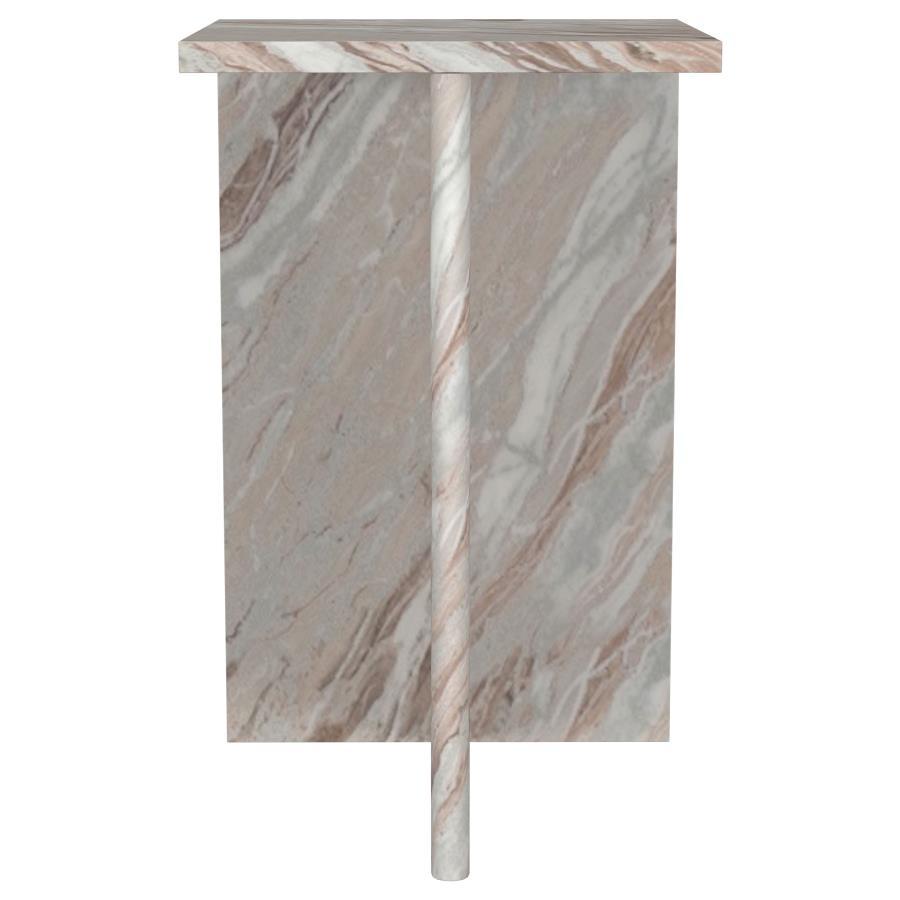 Bowdoin - Genuine Marble Accent Side Table - Gray Side Tables by Coaster Fine Furniture - Walls Furniture & Mattress
