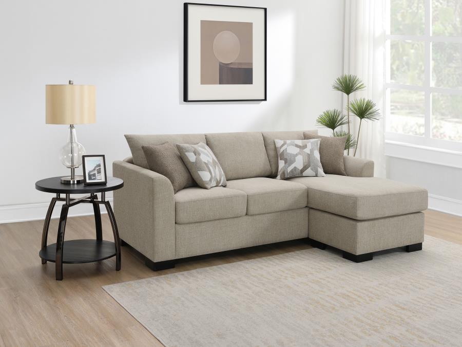 Storey - Upholstered Sleeper Sectional Chaise Sofa Sleeper Sectionals by CoasterEveryday - Walls Furniture & Mattress
