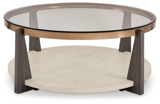 Frazwa - Round Cocktail Table - Multi Coffee Tables by Signature Design by Ashley® - Walls Furniture & Mattress