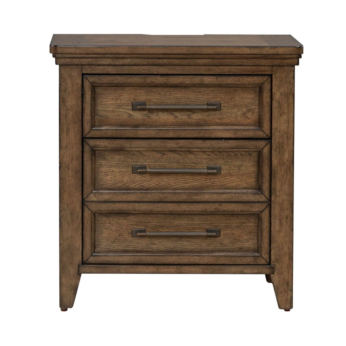 Carolina Park - Nightstand With Charging Station - Brown Nightstands w/ Charging Stations by Liberty Furniture - Walls Furniture & Mattress