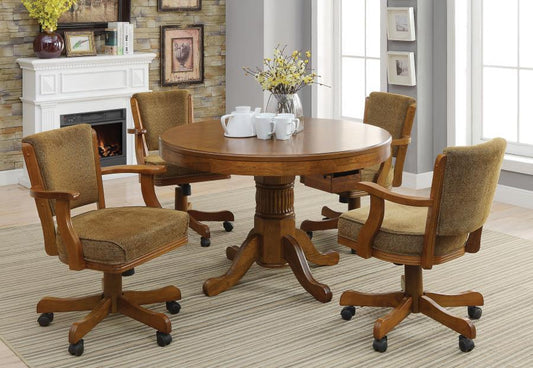 Mitchell - 5 Piece Dining And Game Table Set - Amber