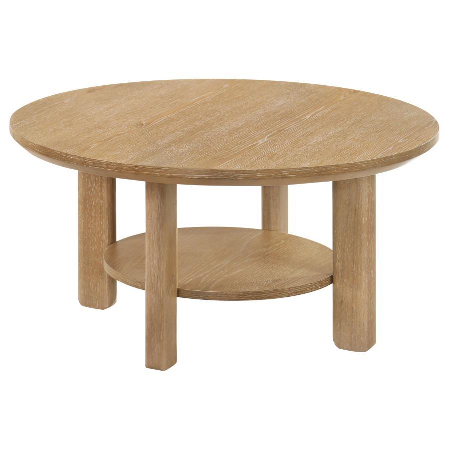 Ottowa - Round Wood Table With Shelf End Tables by Coaster Fine Furniture - Walls Furniture & Mattress