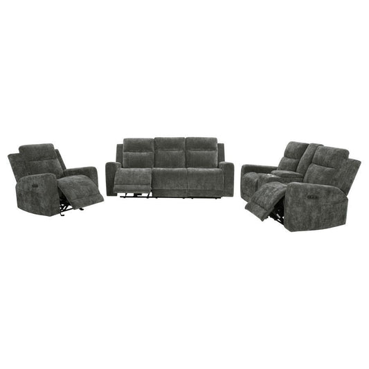 Kennett - Chenille Power Reclining Sofa Set Reclining Sofas & Loveseats by Coaster Fine Furniture - Walls Furniture & Mattress