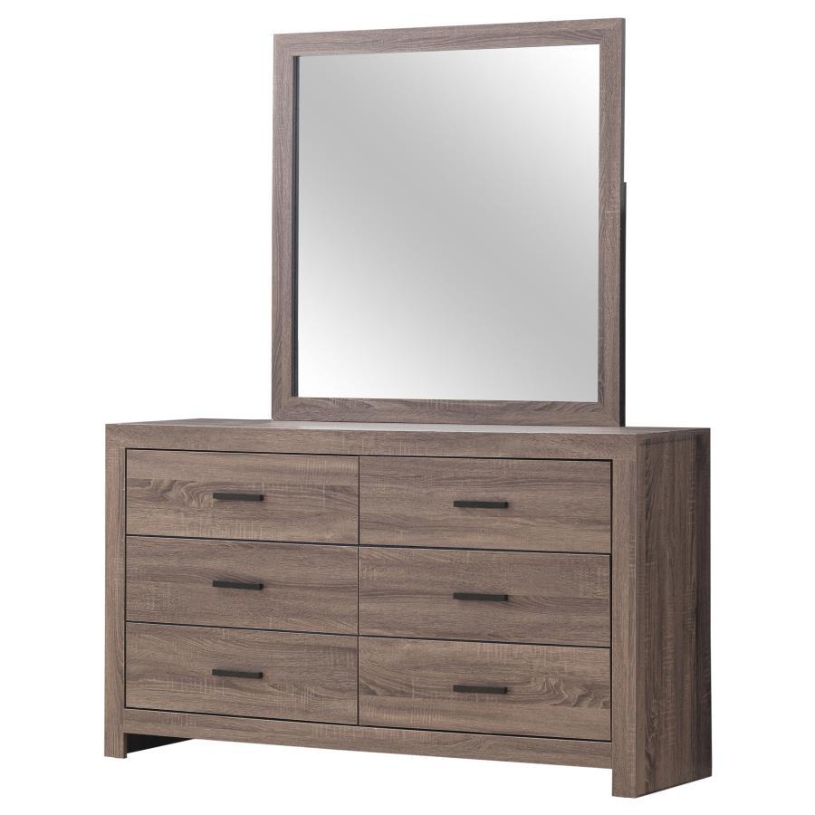 Brantford - 6 - Drawer Dresser With Mirror Dresser & Mirror by CoasterEveryday - Walls Furniture & Mattress