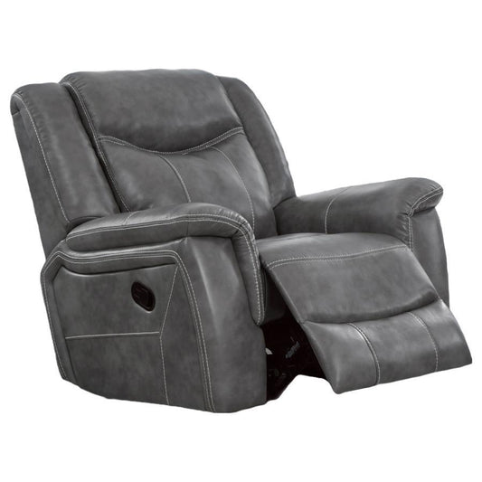 Conrad - Upholstered Padded Arm Glider Recliner - Gray Glider Chairs by CoasterEveryday - Walls Furniture & Mattress