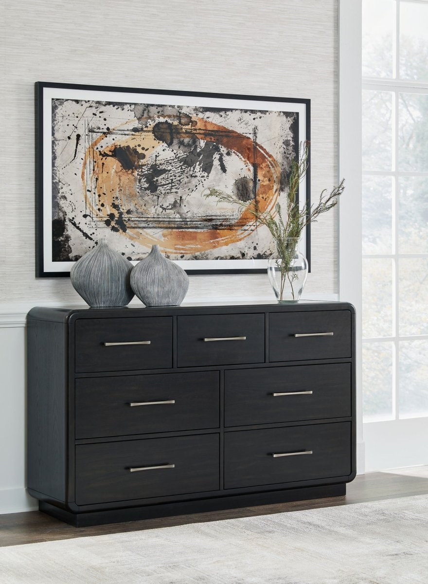 Rowanbeck - Dresser - Black Dressers by Signature Design by Ashley® - Walls Furniture & Mattress