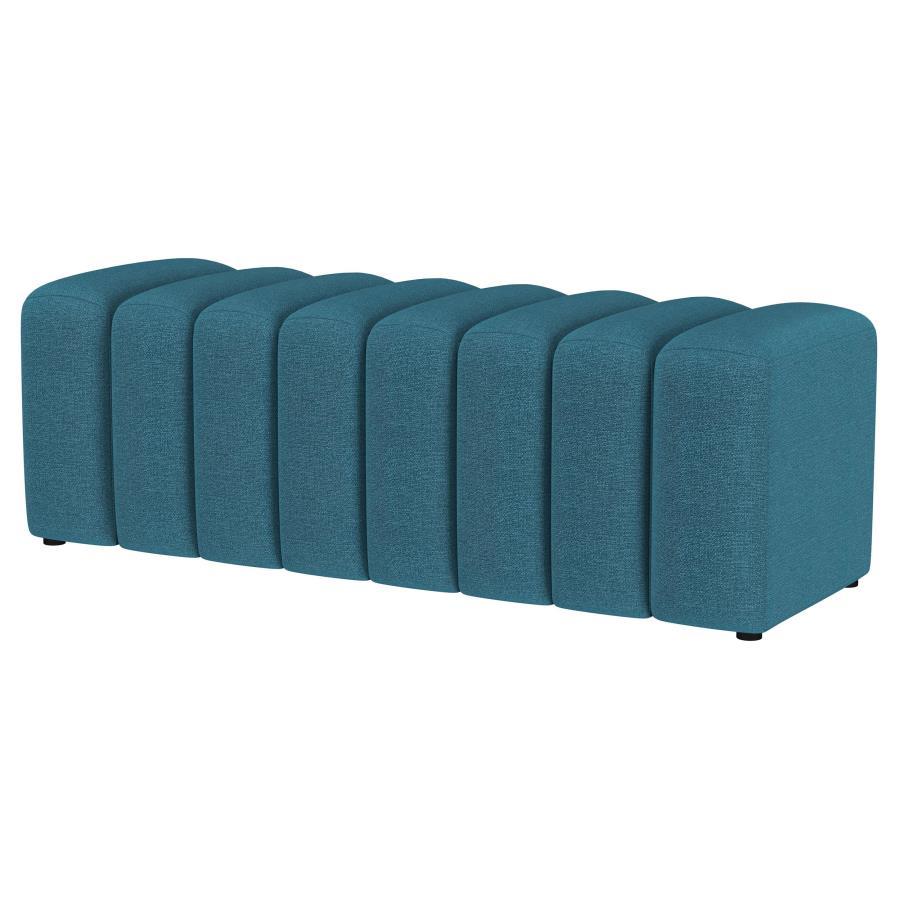 Summer - Fabric Upholstered Tufted Accent Bench Upholstered Benches by Coaster Fine Furniture - Walls Furniture & Mattress
