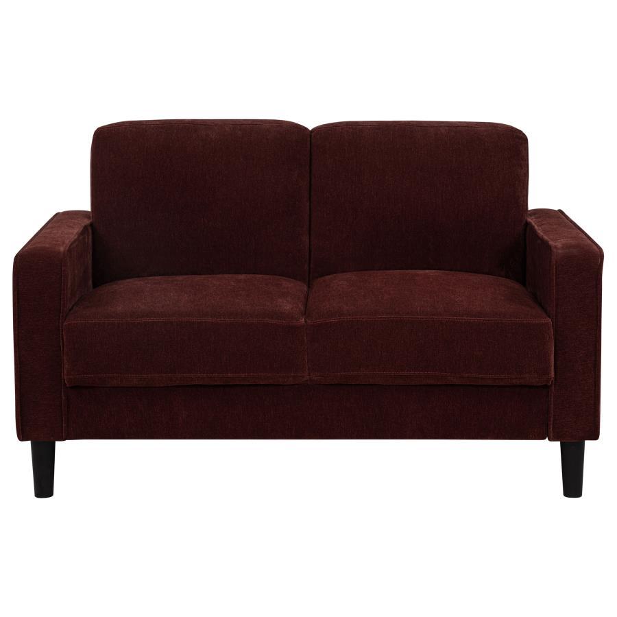 Ruth - Upholstered Track Arm Loveseat Stationary Loveseats by Coaster Fine Furniture - Walls Furniture & Mattress