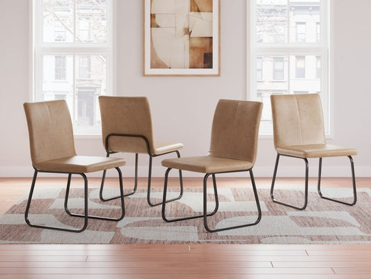Pharwynn - Dining Upholstered Side Chair (Set of 4) - Toast Chair Sets by Signature Design by Ashley® - Walls Furniture & Mattress