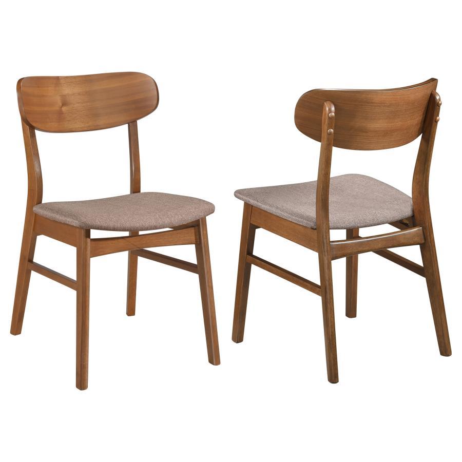 Dortch - Dining Side Chair (Set of 2) - Walnut And Brown Chair Sets by Coaster Fine Furniture - Walls Furniture & Mattress