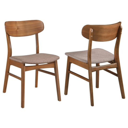 Dortch - Dining Side Chair (Set of 2) - Walnut And Brown Chair Sets by Coaster Fine Furniture - Walls Furniture & Mattress