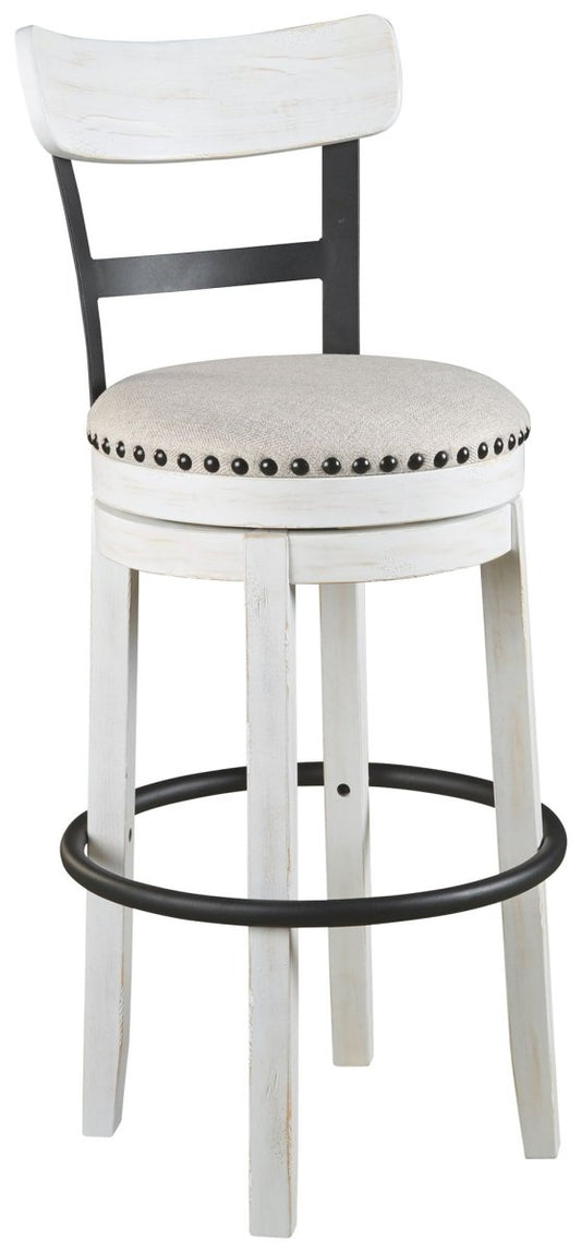 Valebeck - Tall Upholstered Swivel Barstool Bar Height (28" - 30") by Signature Design by Ashley® - Walls Furniture & Mattress