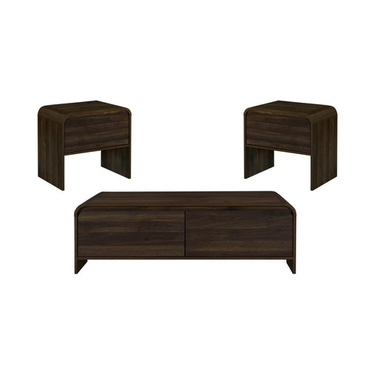 Mara - 3 Piece Cocktail Table & 2 End Tables Table Sets by New Classic - Walls Furniture & Mattress