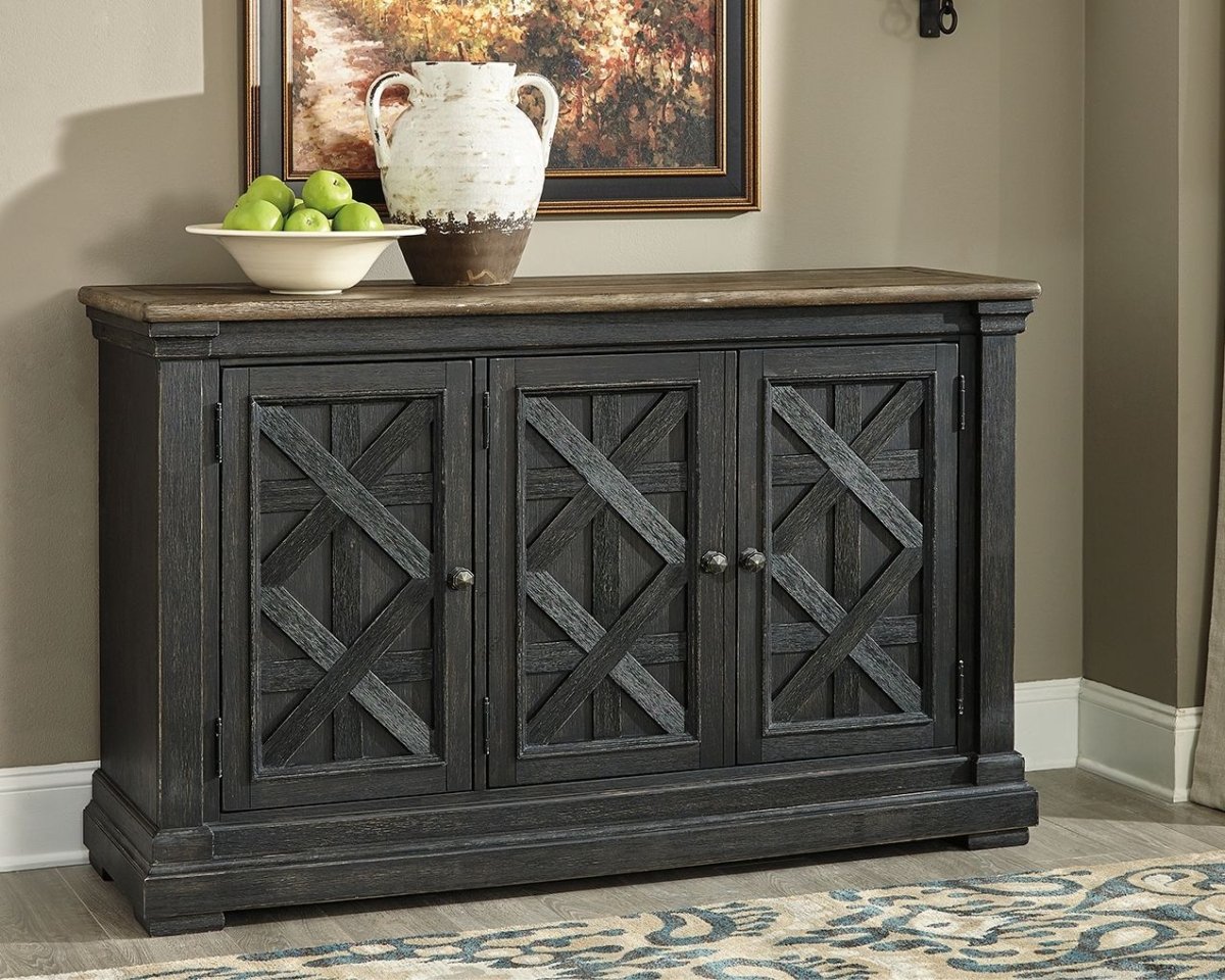 Tyler Creek - Dining Room Server - Black / Gray Servers by Signature Design by Ashley® - Walls Furniture & Mattress