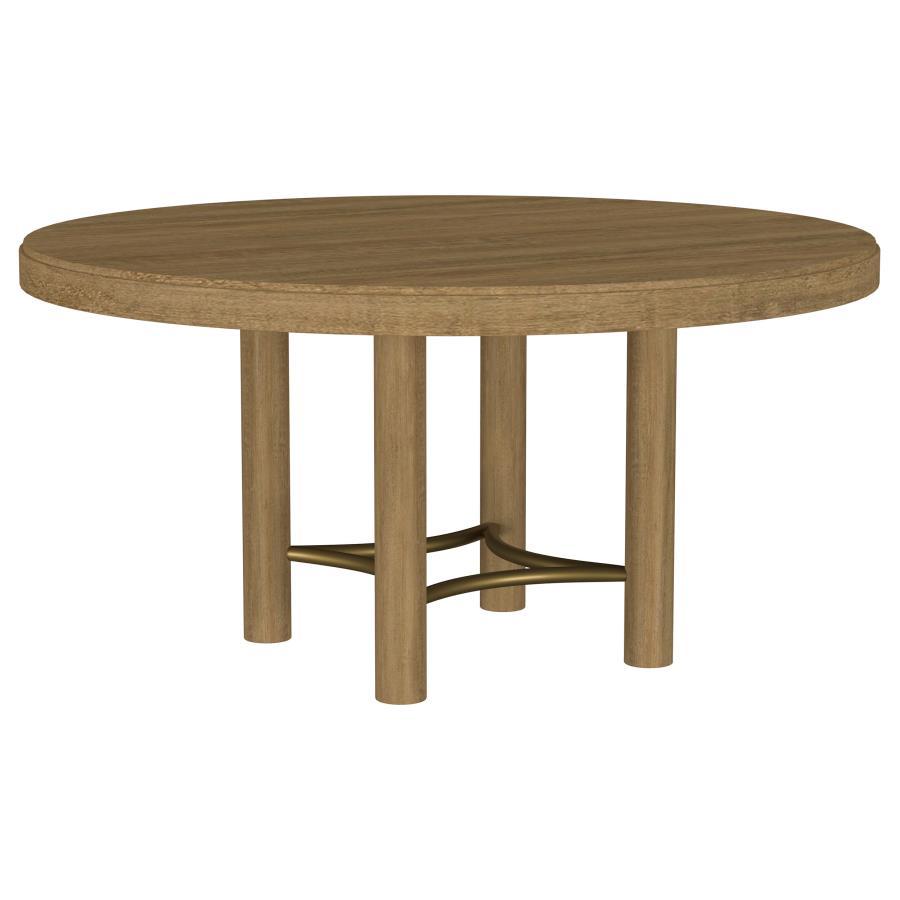 Arini - 60" Round Wood Dining Room Table - Sand Wash Dining Tables by Coaster Fine Furniture - Walls Furniture & Mattress