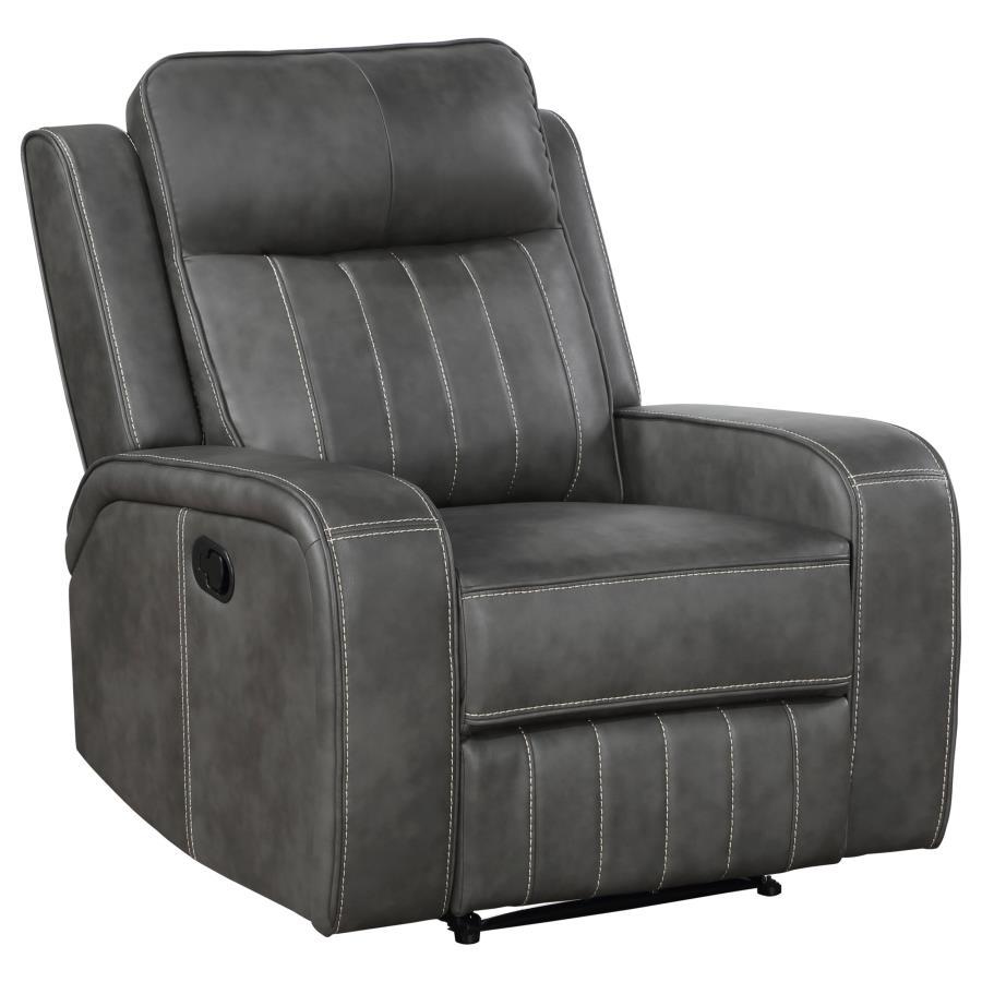 Raelynn - Upholstered Track Arm Recliner Reclining Chairs by Coaster Fine Furniture - Walls Furniture & Mattress