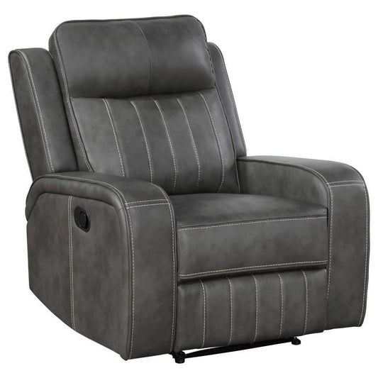 Raelynn - Upholstered Track Arm Recliner Reclining Chairs by Coaster Fine Furniture - Walls Furniture & Mattress