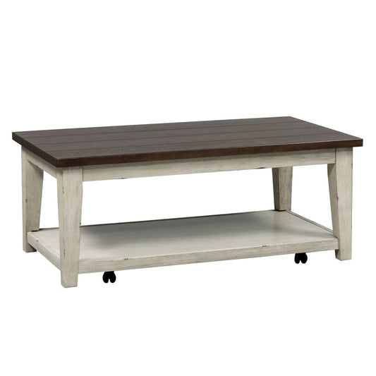 Arden Road - Rectangular Cocktail Table - Satin Cherry Cocktail Tables by Liberty Furniture - Walls Furniture & Mattress