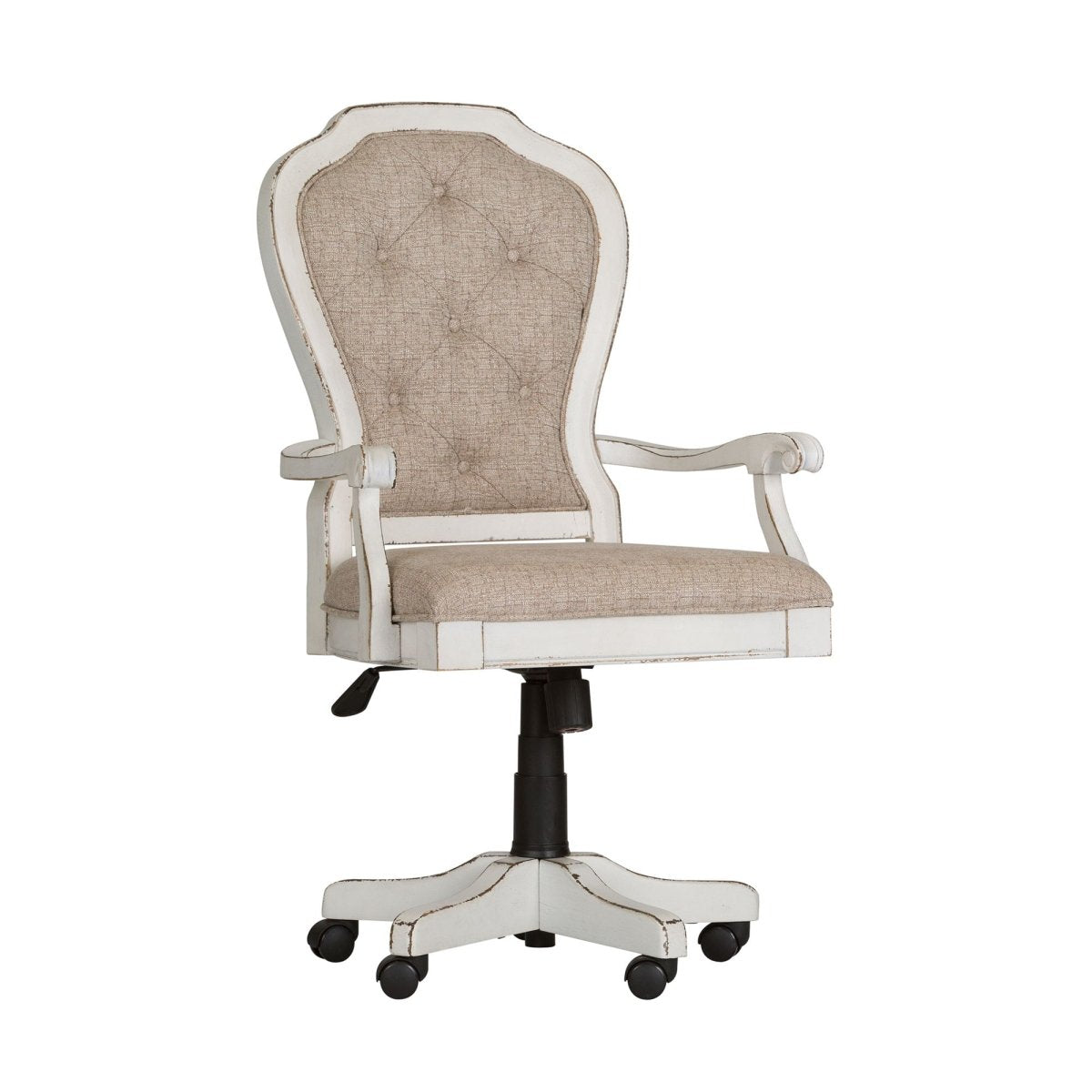 Magnolia Manor - Jr Executive Desk Chair - White Swivel Chairs by Liberty Furniture - Walls Furniture & Mattress