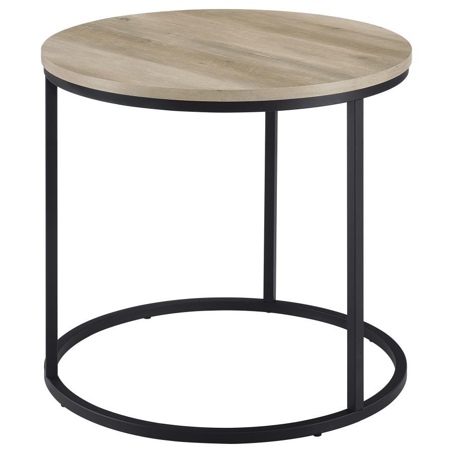 Lainey - Round Faux Marble Side End Table End Tables by CoasterEveryday - Walls Furniture & Mattress