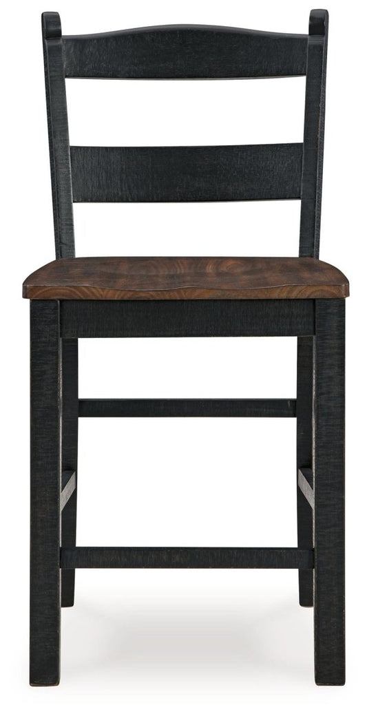 Valebeck - Barstool (Set of 2) - Black / Brown Stool Sets by Signature Design by Ashley® - Walls Furniture & Mattress