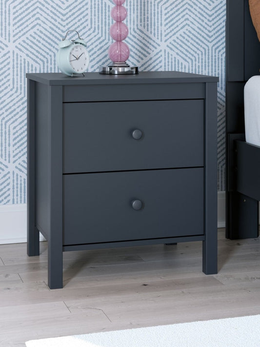 Simmenfort - Two Drawer Night Stand - Navy Blue Nightstands by Signature Design by Ashley® - Walls Furniture & Mattress