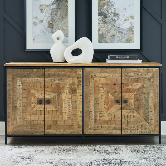 Camney - Accent Cabinet - Brown / Black Accent Cabinets by Signature Design by Ashley® - Walls Furniture & Mattress