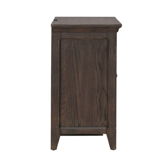 Paradise Valley - 2 Door Bedside Chest With Charging Station - Dark Brown Bedside Chests by Liberty Furniture - Walls Furniture & Mattress
