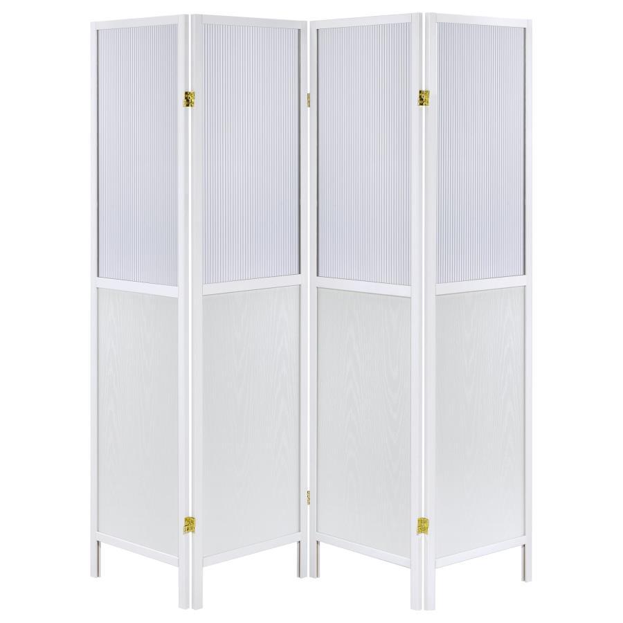 Mattison - 4 - Panel Room Divider Folding Shoji Screen Room Dividers by Coaster Fine Furniture - Walls Furniture & Mattress