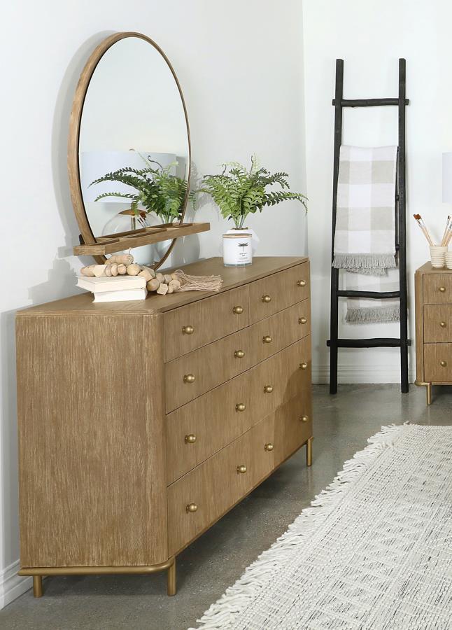 Arini - 8 - Drawer Bedroom Dresser With Mirror Dresser & Mirror by CoasterElevations - Walls Furniture & Mattress