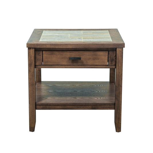 Mesa Valley - End Table - Dark Brown End Tables by Liberty Furniture - Walls Furniture & Mattress