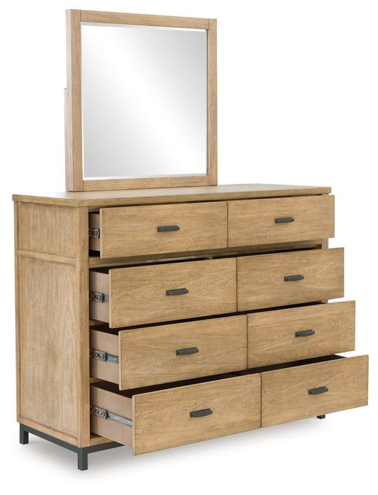 Tomtyn - Dresser And Mirror - Light Brown Dresser & Mirror by Benchcraft® - Walls Furniture & Mattress
