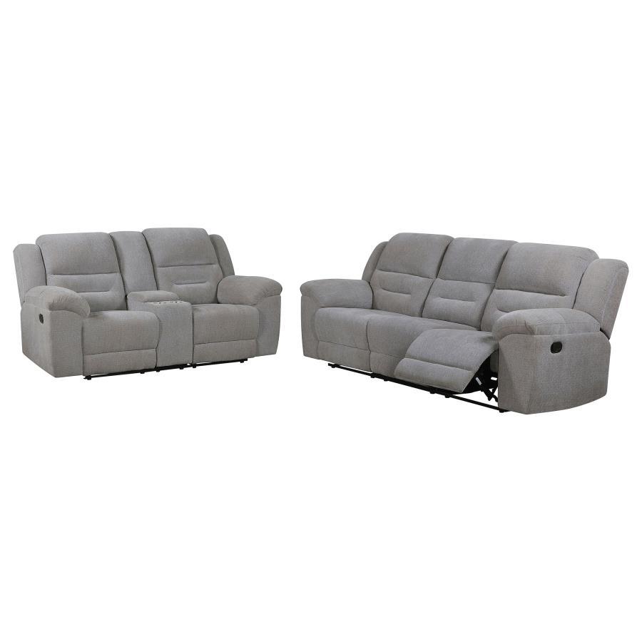 Gilson - Chenille Upholstered Sofa Set Reclining Sofas & Loveseats by Coaster Fine Furniture - Walls Furniture & Mattress