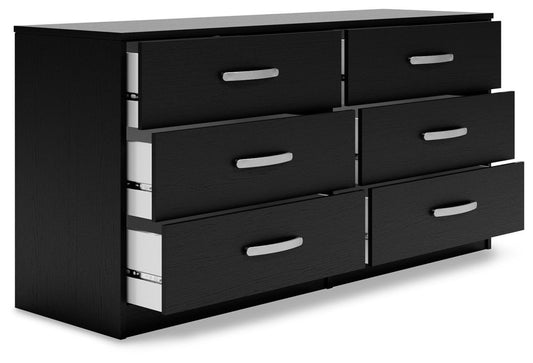 Finch - Six Drawer Dresser - 29'' Height - Black Dressers by Signature Design by Ashley® - Walls Furniture & Mattress