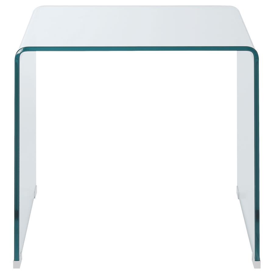 Ripley - Rectangular Tempered Bent Glass Table End Tables by CoasterEssence - Walls Furniture & Mattress