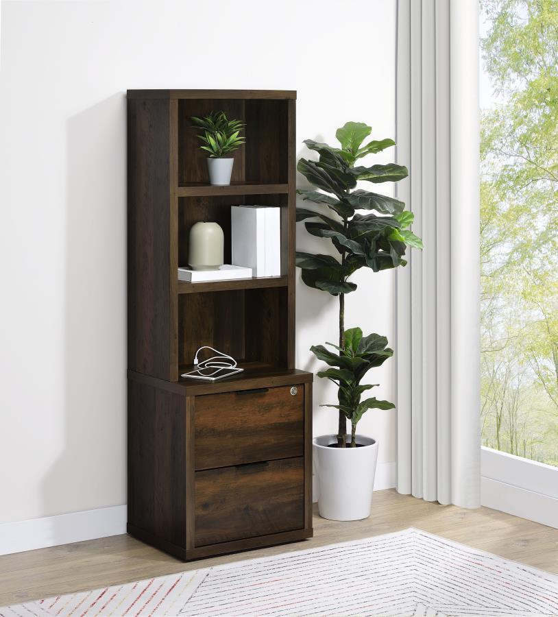 Westpark - 3 - Shelf Bookcase USB And Lockable Drawer Standard Bookcases by Coaster Fine Furniture - Walls Furniture & Mattress
