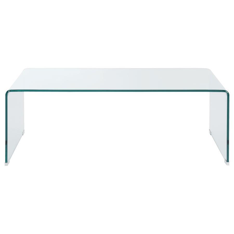 Ripley - Rectangular Tempered Bent Glass Table End Tables by CoasterEssence - Walls Furniture & Mattress