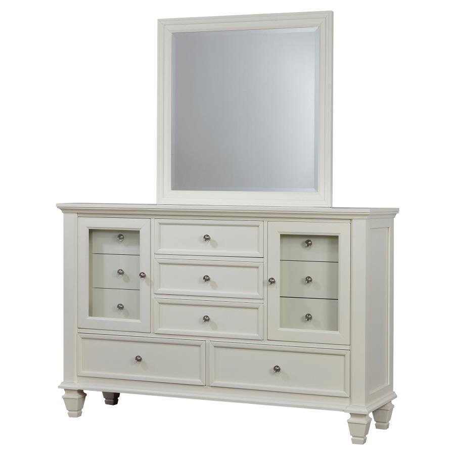 Sandy Beach - 11 - drawer Dresser With Mirror Dresser & Mirror by CoasterEssence - Walls Furniture & Mattress