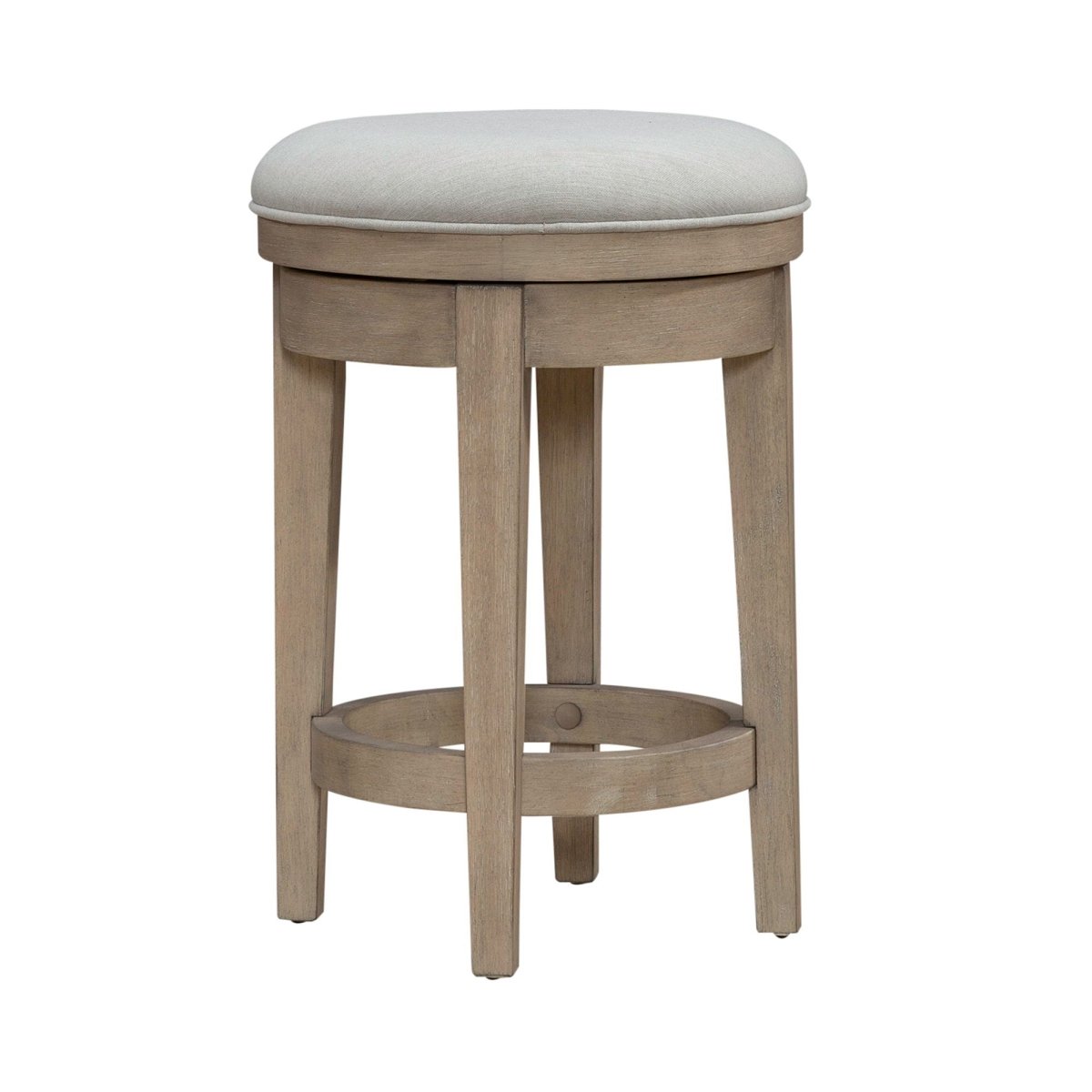 Brentwood - Upholstered Swivel Console Stool - Sandstone Counter Height (24" - 27") by Liberty Furniture - Walls Furniture & Mattress