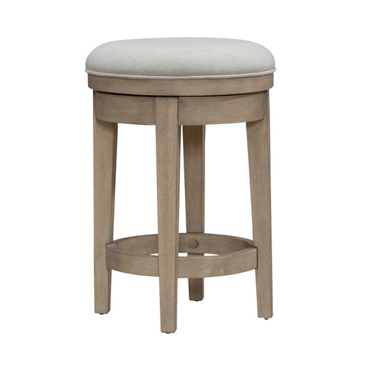 Brentwood - Upholstered Swivel Console Stool - Sandstone Counter Height (24" - 27") by Liberty Furniture - Walls Furniture & Mattress