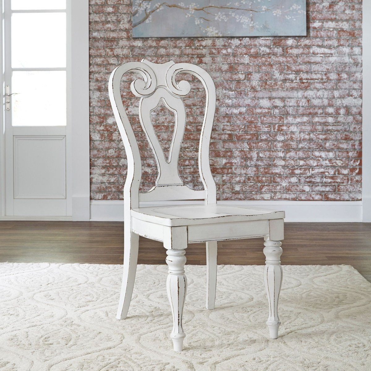 Magnolia Manor - Splat Back Side Chair - White Side Chairs by Liberty Furniture - Walls Furniture & Mattress