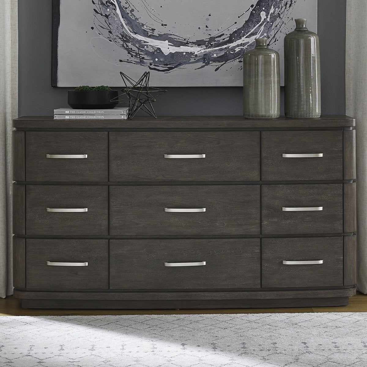 Cascade Falls - 9 Drawer Dresser - Satin Espresso Dressers by Liberty Furniture - Walls Furniture & Mattress