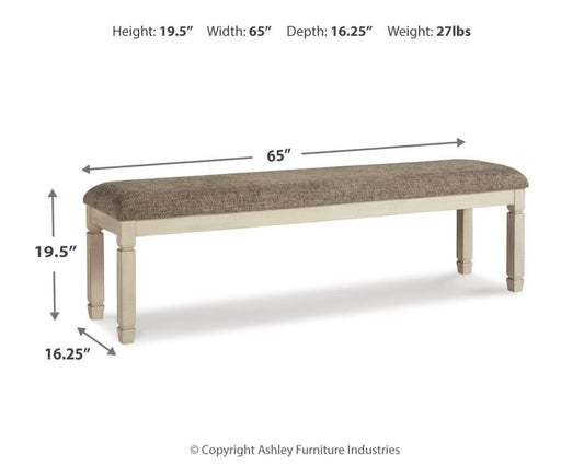 Bolanburg - Extra Large UPH DRM Bench - Brown / Beige Upholstered Benches by Signature Design by Ashley® - Walls Furniture & Mattress
