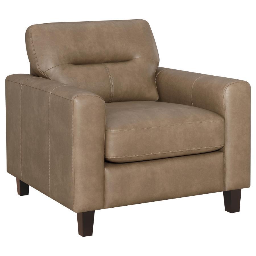 Scotland - Faux Leather Upholstered Track Arm Chair Arm Chairs by Coaster Fine Furniture - Walls Furniture & Mattress