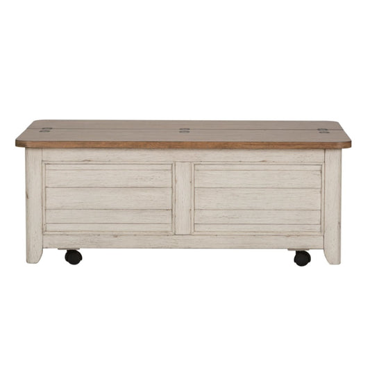 Farmhouse Reimagined - Storage Trunk - White Storage Trunks by Liberty Furniture - Walls Furniture & Mattress