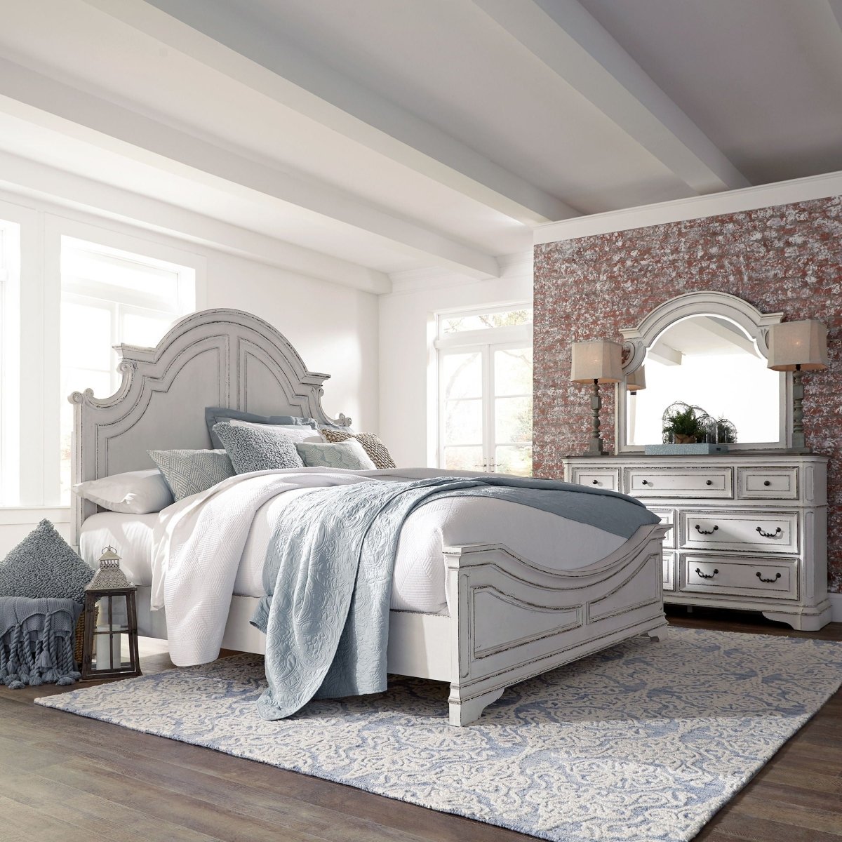 Magnolia Manor - Panel Bedroom Set 3 Piece Bedroom Sets by Liberty Furniture - Walls Furniture & Mattress