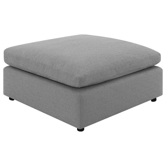 Raleigh - Boucle Upholstered Ottoman - Gray Upholstered Ottomans by Coaster Fine Furniture - Walls Furniture & Mattress