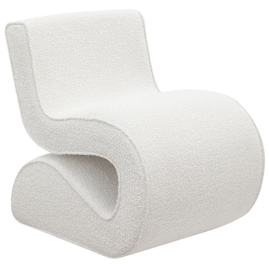 Ronea - Boucle Upholstered Armless Curved Chair Armless Chairs by Coaster Fine Furniture - Walls Furniture & Mattress
