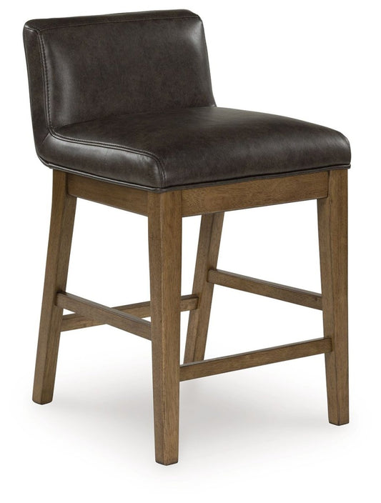 Cabalynn - Upholstered Barstool (Set of 2) - Two - tone Brown Stool Sets by Signature Design by Ashley® - Walls Furniture & Mattress