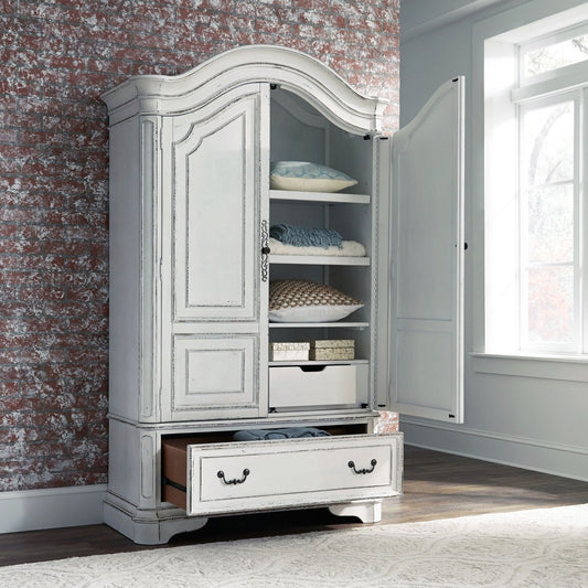 Magnolia Manor - Armoire - White Wardrobes by Liberty Furniture - Walls Furniture & Mattress